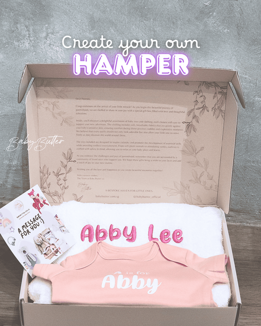 A Baby Butter personalised gift hamper