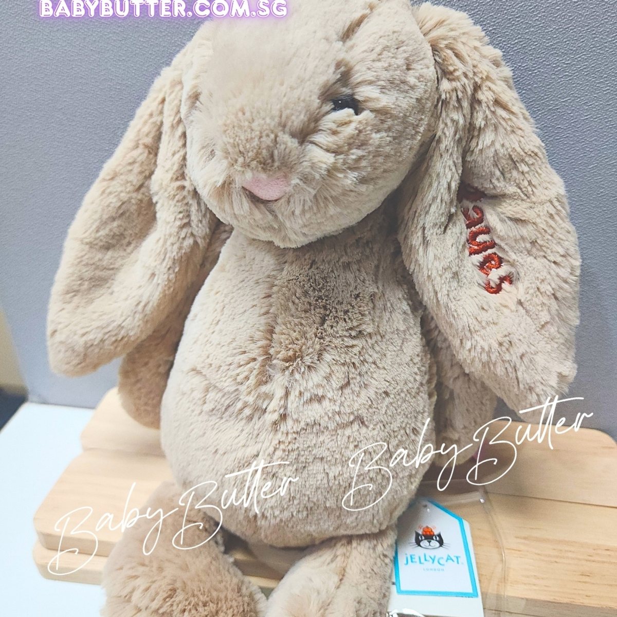 Bashful Beige Bunny (Medium, 31cm) - Personalised Jellycat…, view 2