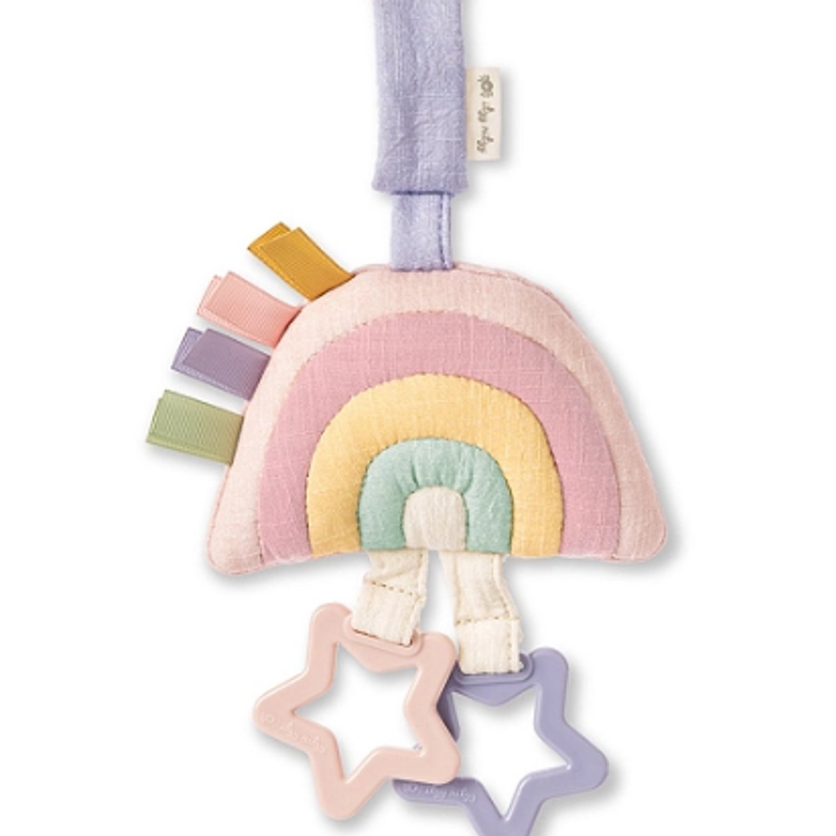 Bitzy Bespoke™ Ritzy Jingle Attachable Travel Toy - Pink Rainbow