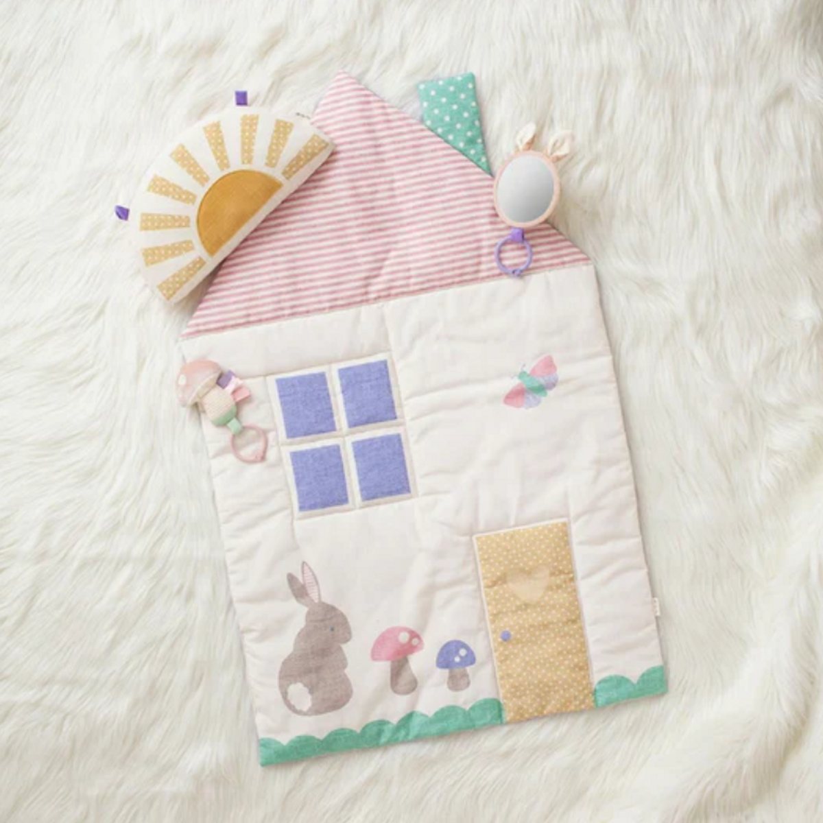 Pink Cottage - Bitzy Bespoke™ Ritzy Tummy Time Play Mat, view 3