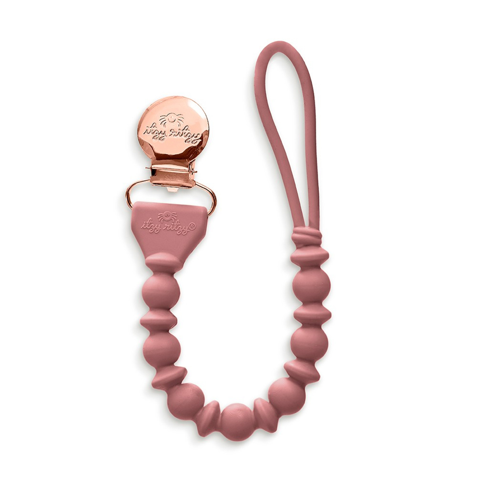 Sweetie Strap™ Pacifier Clip - Rosewood Beaded