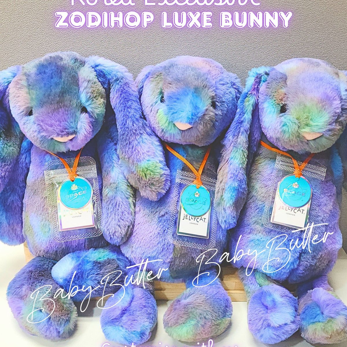 Zodihop Luxe Bunny – Jellycat Korea Seoul Space-Themed Pop-Up Edition